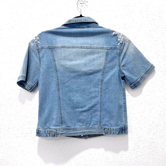 Westport Light Blue embellished boxy Denim Jacket XS - Picture 5 of 6